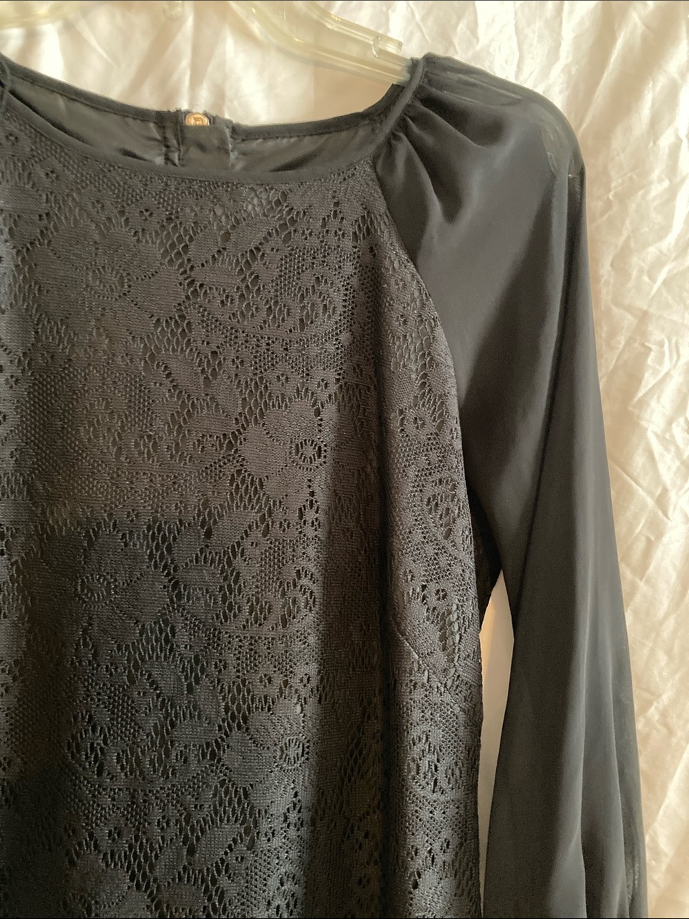 Liliana beautiful Black Lace Long Sleeve dress size 4